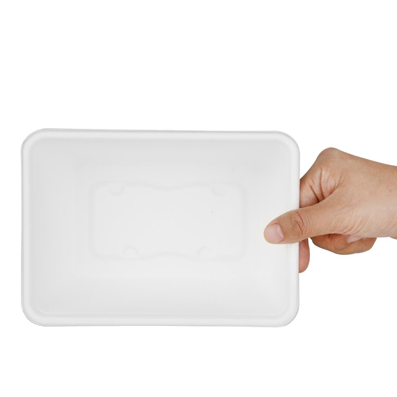 Fiesta Kompostierbare Bagasse Lebensmittelbehälter-Basen 1000ml (100 Stück)
