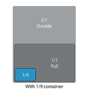 Vogue Edelstahl 1/9 Gastronorm-Behälter 150mm