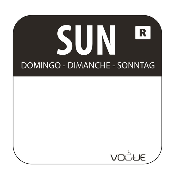Vogue Etikettenset 2,5cm mit Edelstahlspender