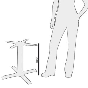 Bolero Tischfuß mit Fußkreuz Gusseisen 48cm hoch