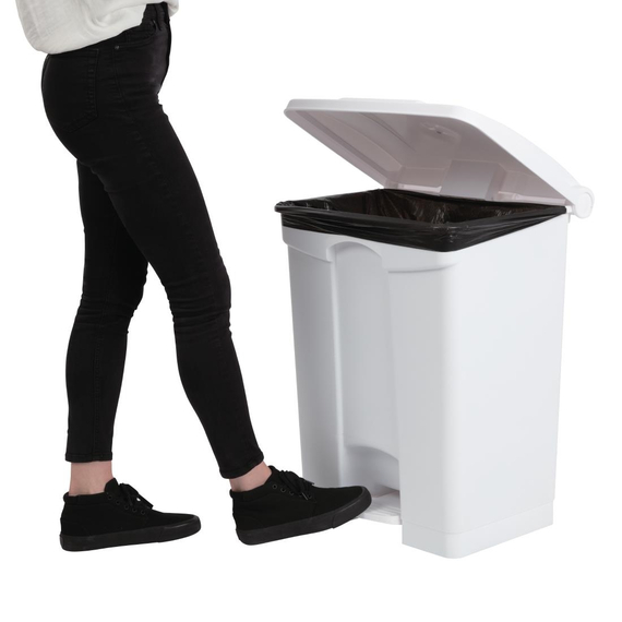 Jantex Küchenpedaleimer weiß 65L