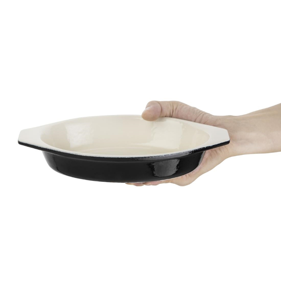 Vogue Gratinschale 650ml schwarz oval