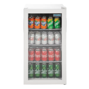 Polar C-Serie Kühlschrank mit Glastür zur Hälfte Weiß