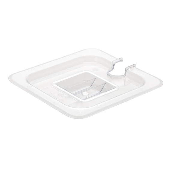 Vogue Polycarbonat Deckel mit Löffelaussparung GN1/6