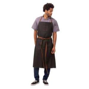 Chef Works Urban Memphis Breite Latzschürze Schwarz