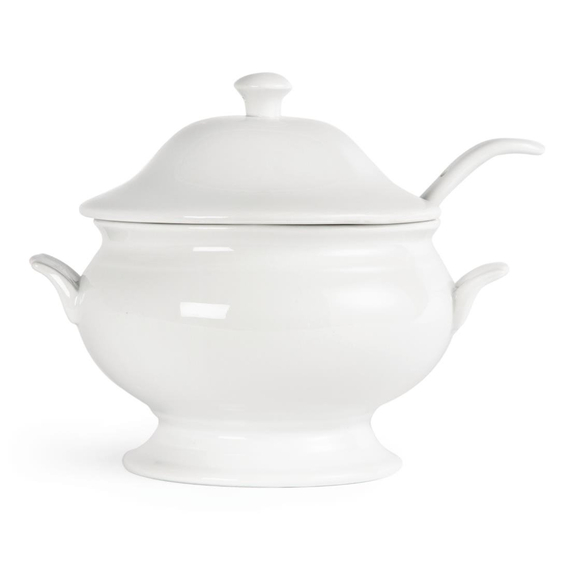 Olympia Whiteware Suppenterrine und Kelle 2,5L