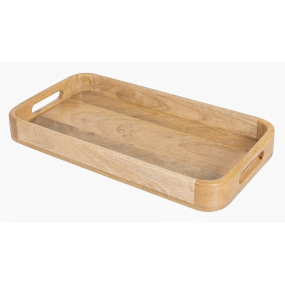 Olympia Mango Wood Rechteckiges Tablett Tief Mit Rand 430x230mm