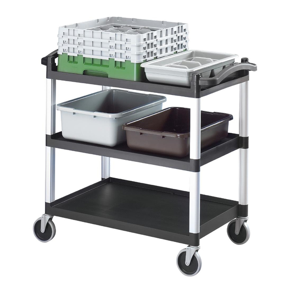 Cambro großer Servierwagen mit 3 Ablagen