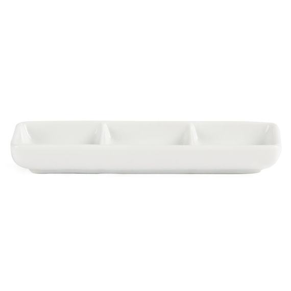 Olympia Whiteware dreifache Präsentierschalen (12 Stück)