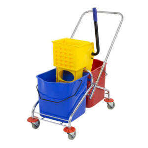 Jantex doppelter Moppeimer mit Mopppresse 2 x 23L