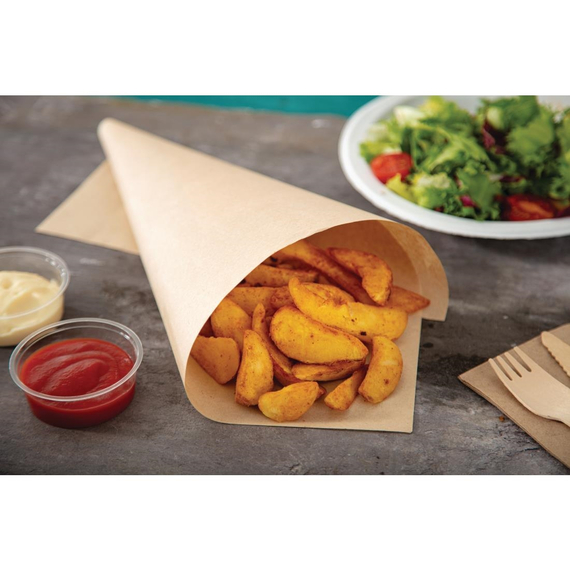 Vegware Kompostierbares Pergamentpapier ungebleicht 38 x 27,5cm (500 Stück)