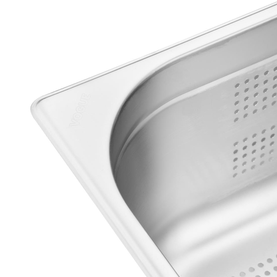 Vogue GN-Behälter Edelstahl 15cm GN1/1 gelocht