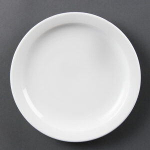 Olympia Whiteware Teller mit schmalem Rand 20cm (12 Stück)