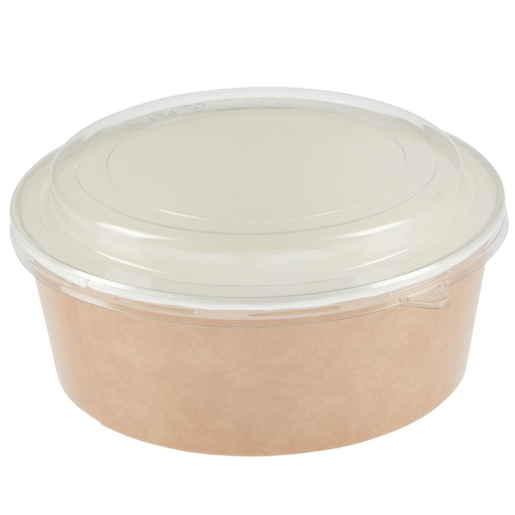 Colpac Recycelbare Einweg Salat Schalen mit Deckel Groß 1300ml ( 150er Pack) (150 Stück)