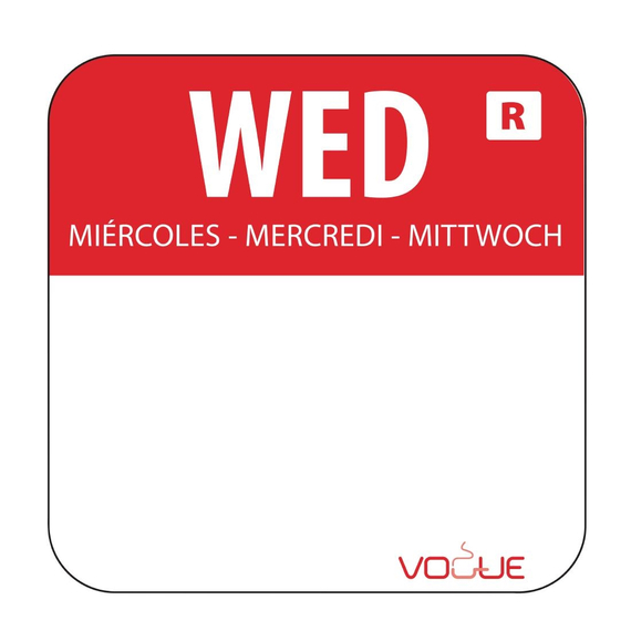 Vogue Etikettenset 2,5cm mit Edelstahlspender