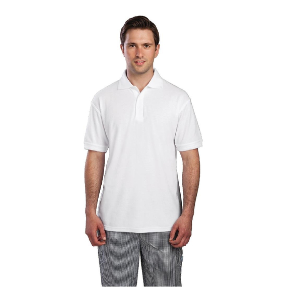 Unisex Poloshirt weiß L