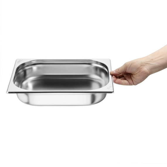 Nisbets Essentials Edelstahl 1/2 Gastronormbehälter 65mm (3 Stück)