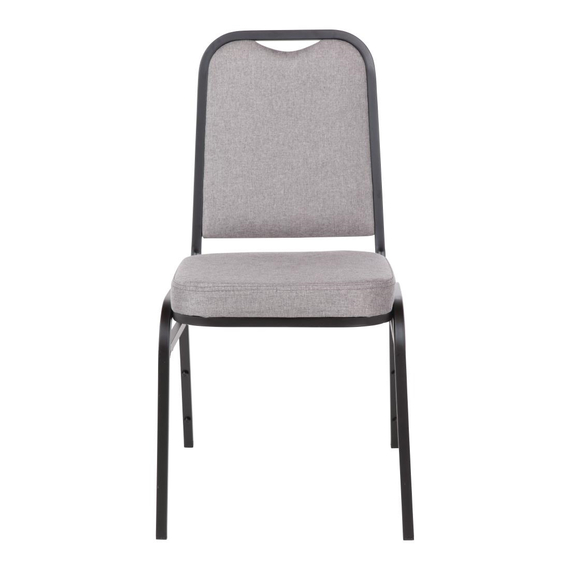 Bolero Bankettstühle mit quadratischer Lehne grau (4 Stück)