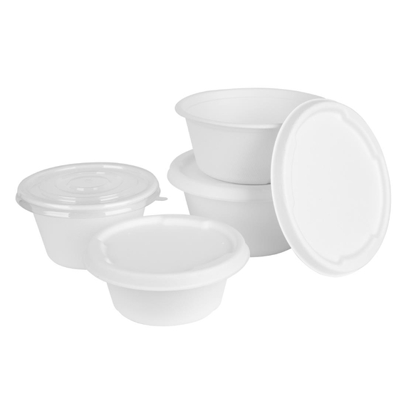 Fiesta Kompostierbare Bagasse Schüssel Basis 400ml (50 Stück)