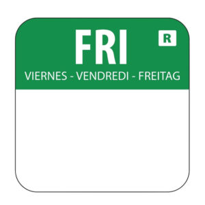 Hygiplas Lebensmitteletiketten Freitag grün (1000 Stück)