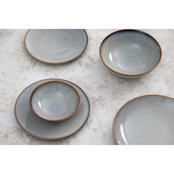 Olympia Drift Grey Embossed Coupe Schalen 155mm (6 Stück)