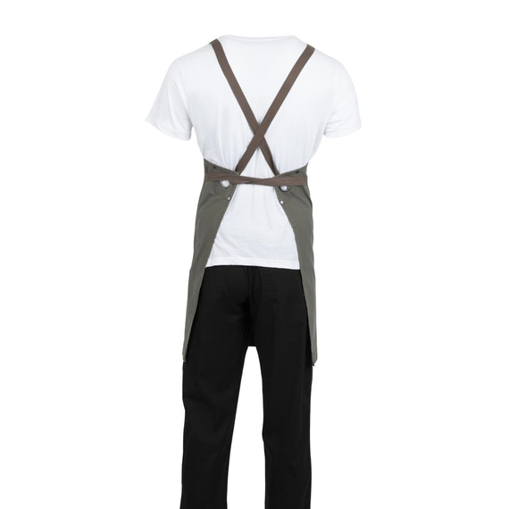 Southside Baumwoll-Canvas Latzschürze Khaki