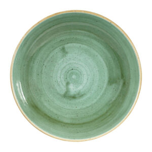 Churchill Stonecast, runde Coupe-Schüsseln, Samphire-Grün, 248 mm, (12 Stück)