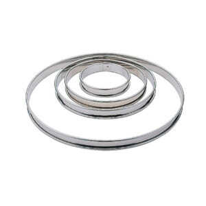 Matfer Bourgeat Flacher Tortenring Edelstahl glatt 24cm