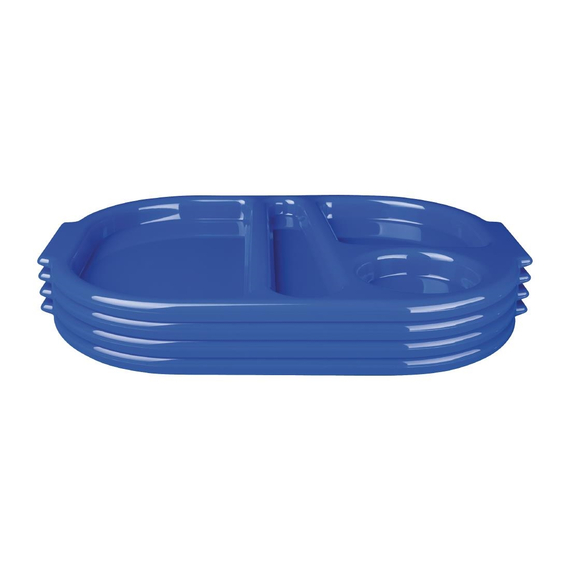 Olympia Kristallon Menütabletts blau 37,5 x 27,8cm (10 Stück)