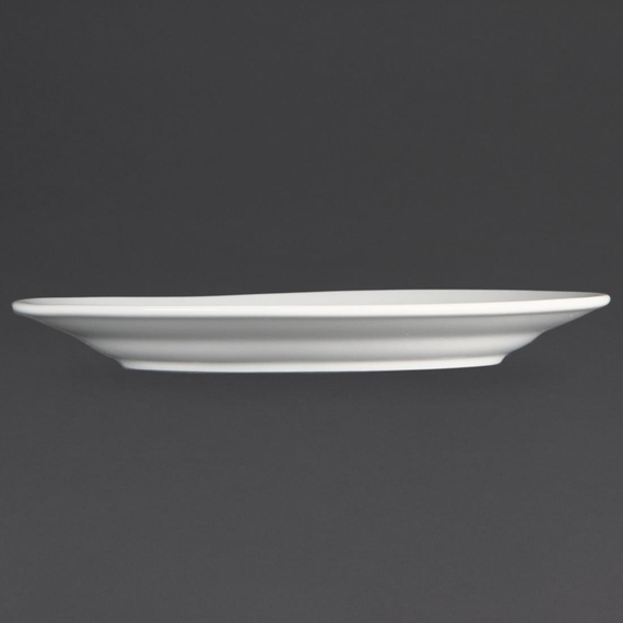 Olympia Whiteware Teller mit breitem Rand 20cm (12 Stück)