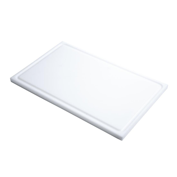 Gastro M Schneidebrett mit Saftrille GN1/1 weiß