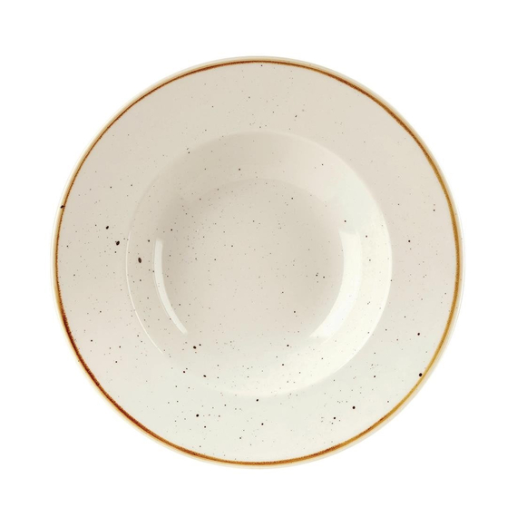 Churchill Stonecast, runde Schüssel mit breitem Rand, Gerstenweiß, 280 mm (12 Stück)