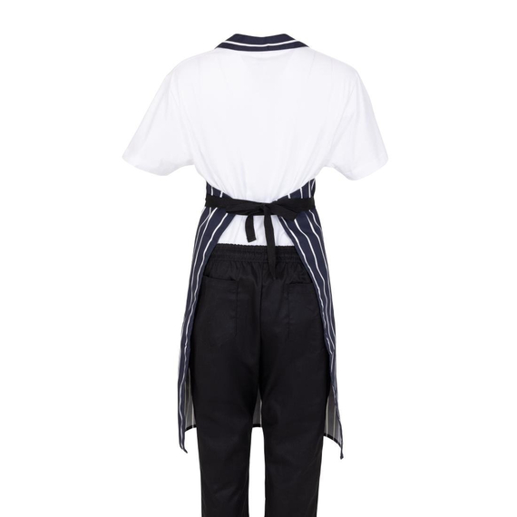 Whites Latzschürze marineblau gestreift