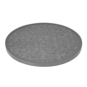 Runde Bolero-Tischplatte aus Glasfaser, gebürstet schwarz, 580 mm