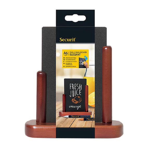 Securit Tischtafel Mahagoni A6