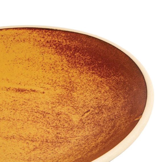 Olympia Canvas flache konische Schale Sienna Rust 200mm (6 Stück)
