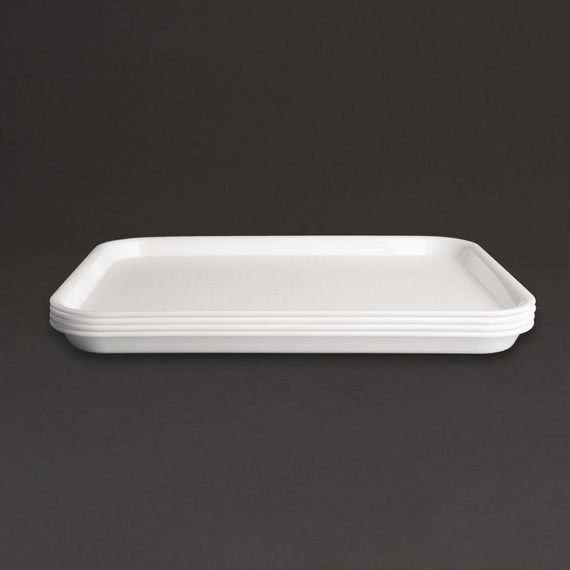 Olympia Kristallon Polypropylen Fast Food Tablett Weiß Klein 345mm