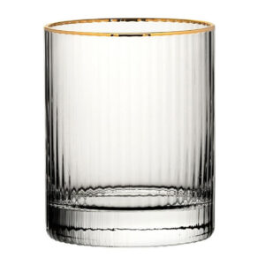 Utopia Hayworth Double Old Fashioned Goldrand Gläser 325ml (6 Stück)