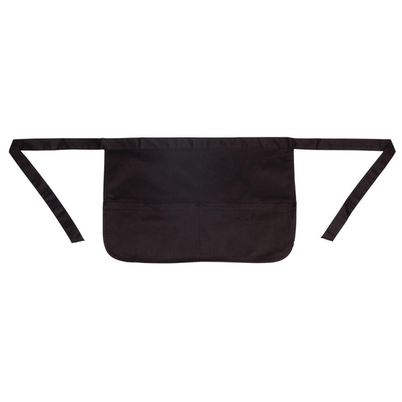 Whites Unisex Kellnerschürze mit Tasche schwarz