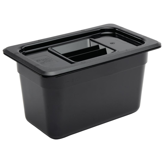 Vogue GN-Behälter GN1/4 schwarz 150mm
