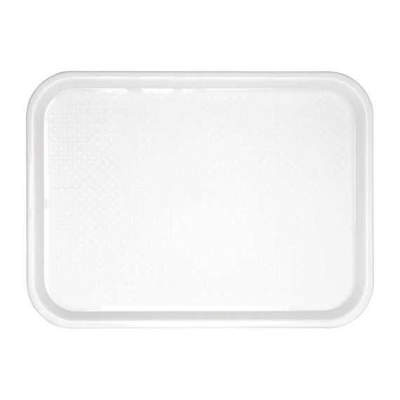 Olympia Kristallon Polypropylen Fast Food Tablett Weiß Groß 450mm