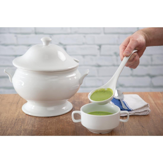 Olympia Whiteware Suppenterrine und Kelle 2,5L