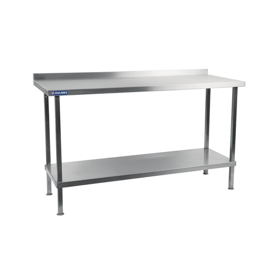 Holmes Wandtisch aus Edelstahl mit Aufkantung 1500 mm