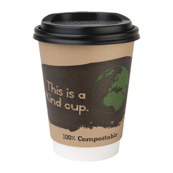 Fiesta Compostable Kompostierbare Heißgetränkebecher doppelwandig 35,5cl (500 Stück)
