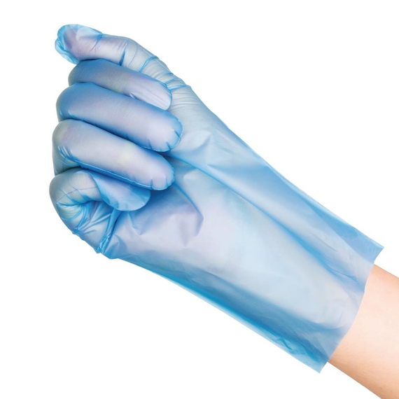 Nisbets Essentials Puderfreie TPE-Handschuhe Blau XL (200 Stück)