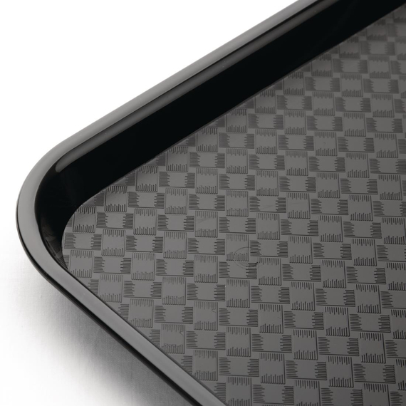 Olympia Kristallon Polypropylen Fast-Food-Tablett Schwarz Mittel 415mm