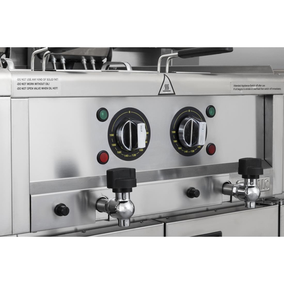 Buffalo 600 Serie Doppeltank-Elektrofritteuse 2 x 8Ltr