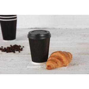 Fiesta Recyclable Deckel für 340ml- und 455ml-Heißgetränkebecher schwarz (50 Stück)