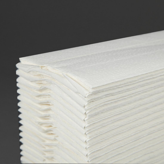 Jantex C-gefaltete Handtücher weiß 2-lagig 15er Pack (157 Stück)
