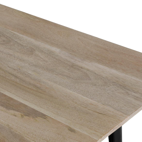 Bolero Bistro Esstisch Mangoholzplatte Schwarzer Rahmen 1450mm